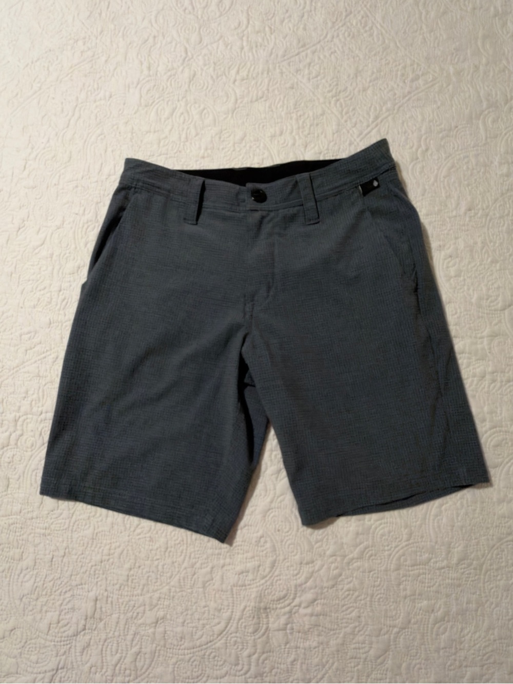 Volcom | Men’s Mix Frickin Cross Shred Hybrid Shorts | Grey Grid | Size 29